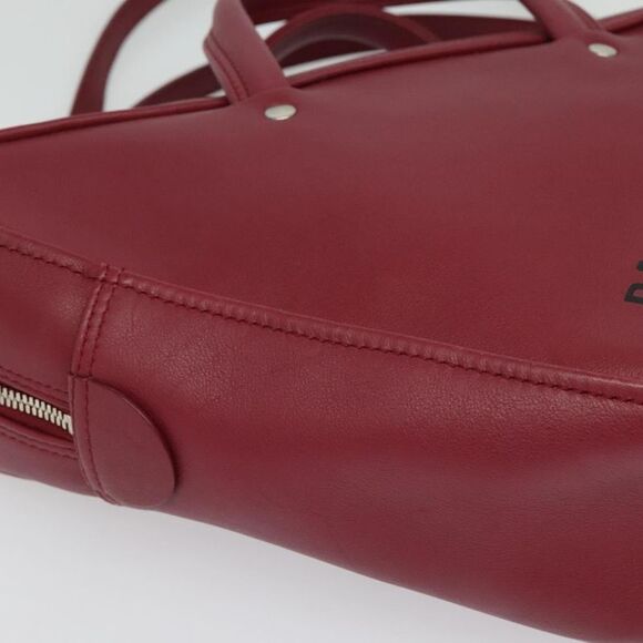 Balenciaga Triangle Duffle Bag Leather Red Leather Handbag - Picture 11 of 16